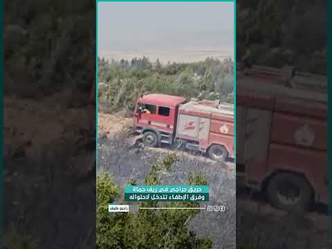 حريق حراجي في ريف حماة وفرق الإطفاء تتدخل لاحتوائه سوريا راديو طيف