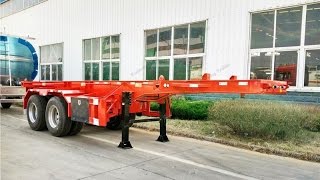 20ft 40 feet chassis semi trailer, skeletal container trailer for sale