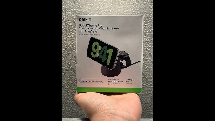Belkin BoostCharge Pro 2-in-1 Wireless Charging Dock with MagSafe 15W 