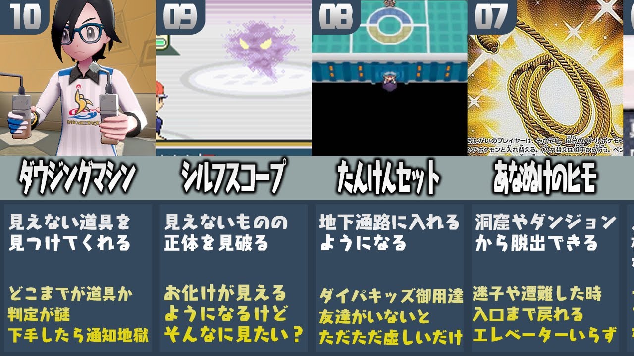 ポケモン廃人が厳選した 実際にあったら面白そうなポケモンの道具ランキングtop10 Youtube