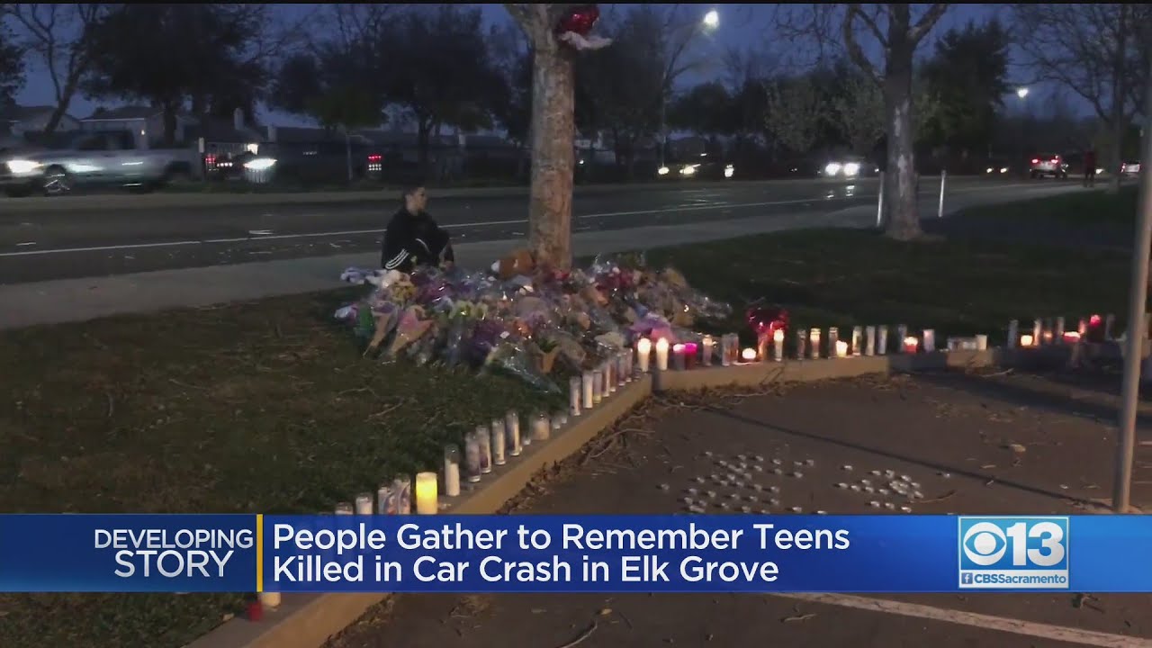 Community Gathers To Remember Teens Killed In Elk Grove Crash - YouTube