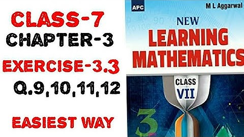 7th class chapter 3 rational numbers exercise 3.3 question 9, 10 ,11 and 12 M L Aggarwal