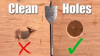 Drill A Clean Hole In Plywood With A Spade Bit