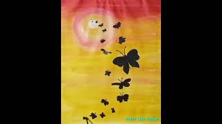 How to draw beautiful butterfly/Drawing tutorial/ acrylicolor painting/Step by step