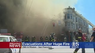 Firefighters Battle Huge 5-Alarm Mission Street Fire