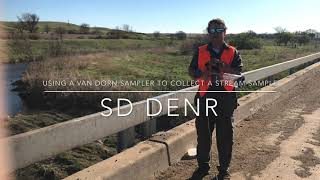 Collecting a stream sample using a Van Dorn sampler