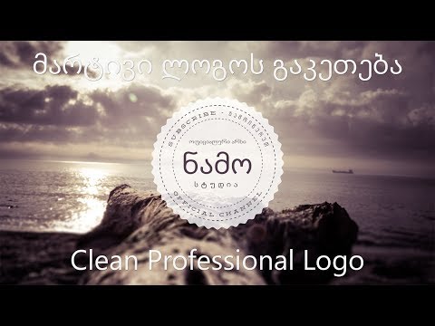 მარტივი ლოგოს გაკეთება / How to make clean professional logo