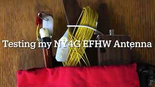 Testing my NY4G EFHW Portable Antenna