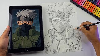 How To Draw Kakashi Hatake | Naruto Anime Drawing | Anime Drawing Step By Step (Outline Tutorial) screenshot 1