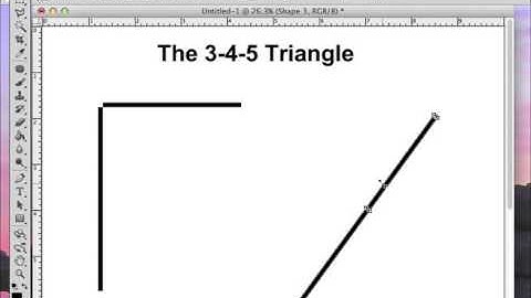 Constructing a 3 4 5 triangle in photoshop