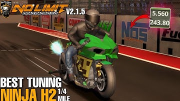 Fastest Kawasi Ninja H2 Tuning 5.5 Second in 1/4 Mile No Limit Drag Racing 2 V2.1.5