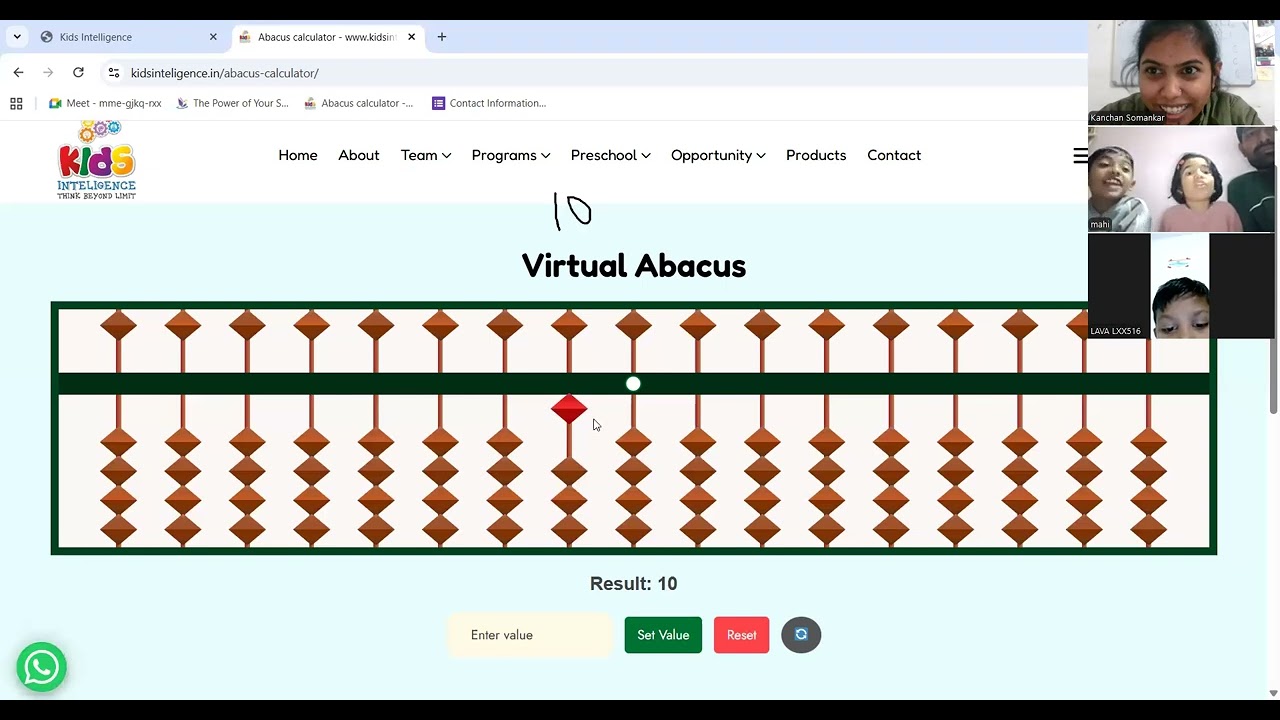 abacus introduction class