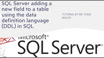 SQL Server Tutorial: Alter table DDL to add a new field to a existing database table