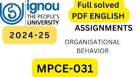 MPCE-031 SOLVED ASSIGNMENT 2024-25