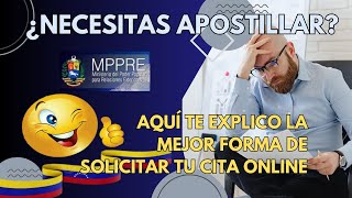 👉Cómo pedir💥CITA DE APOSTILLA en Venezuela y en el Extranjero✅Fácil y en el menor🚀Tiempo Posible