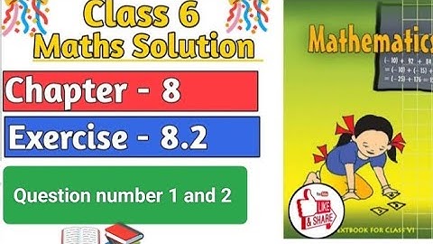 class 6th Maths chapter 8 decimals exercise 8.2 question number 1 and 2