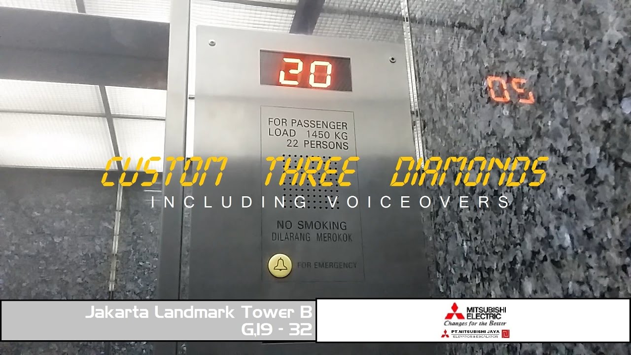 Custom Old Mitsubishi Elevator at Jakarta Landmark Tower B (G,19 - 32)