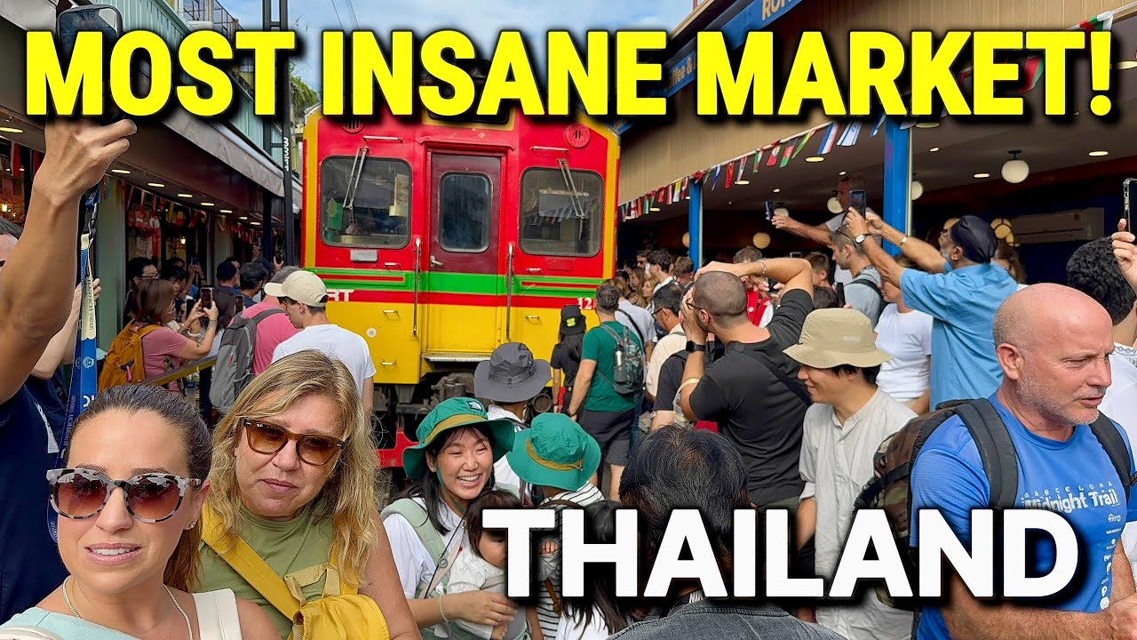 WORLD’s MOST INSANE TRAIN MARKET! 🇹🇭 Thailand Food Market - Street Food, Fresh Seafood & More!