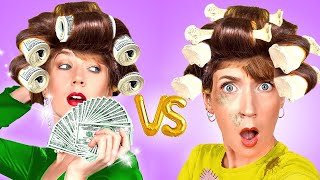 Rich Mom &amp; Broke Mom || Rich vs Poor Funny Situations by Crafty Panda Fun
