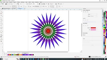 Circular flower design in#coreldraw Using shape tool#graphicdesign #vector #art @GrCreativeDesign