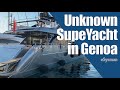 Unknown SuperYacht in Genoa & a 'Ghost' ship: Scarlet Lady!