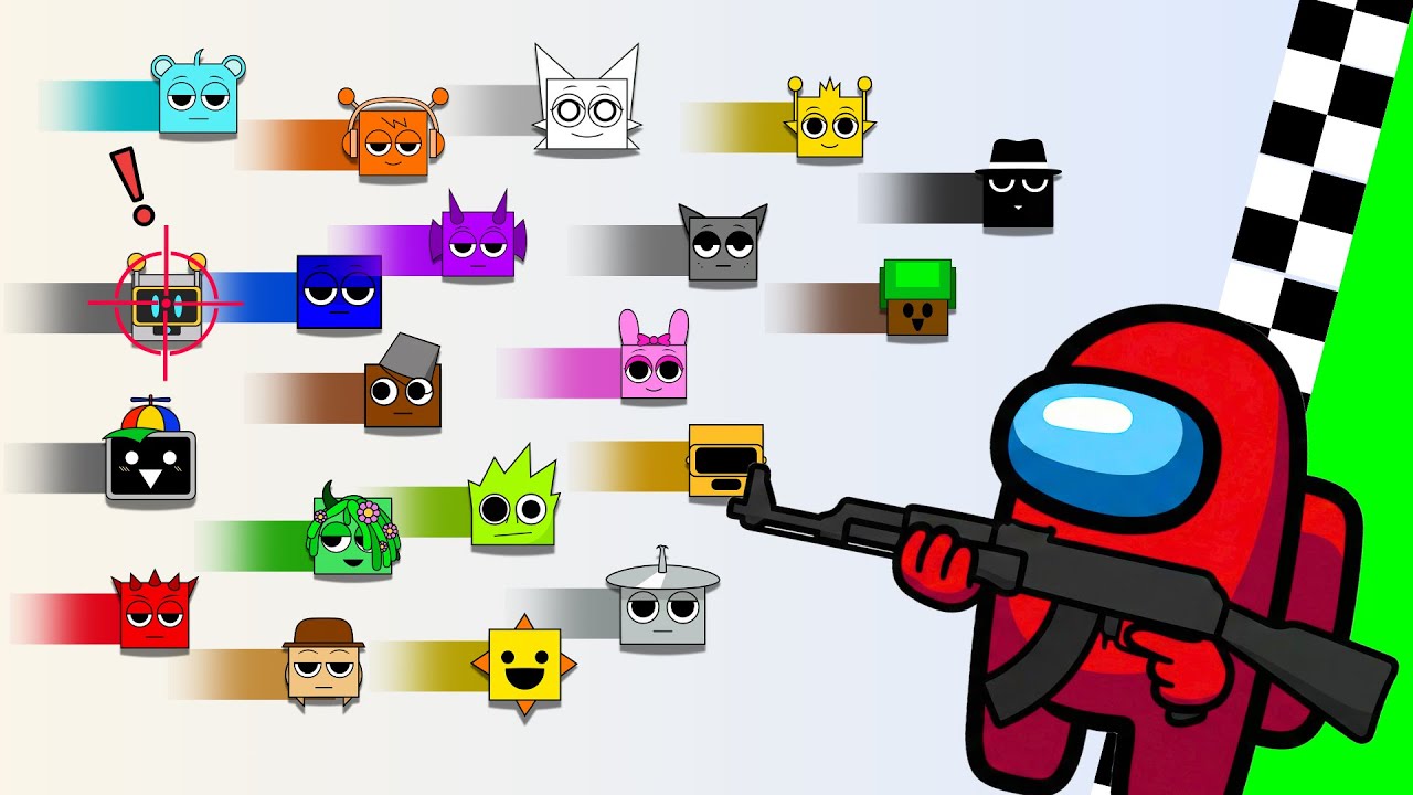 Sprunki Square Race: Hunter on the Track!