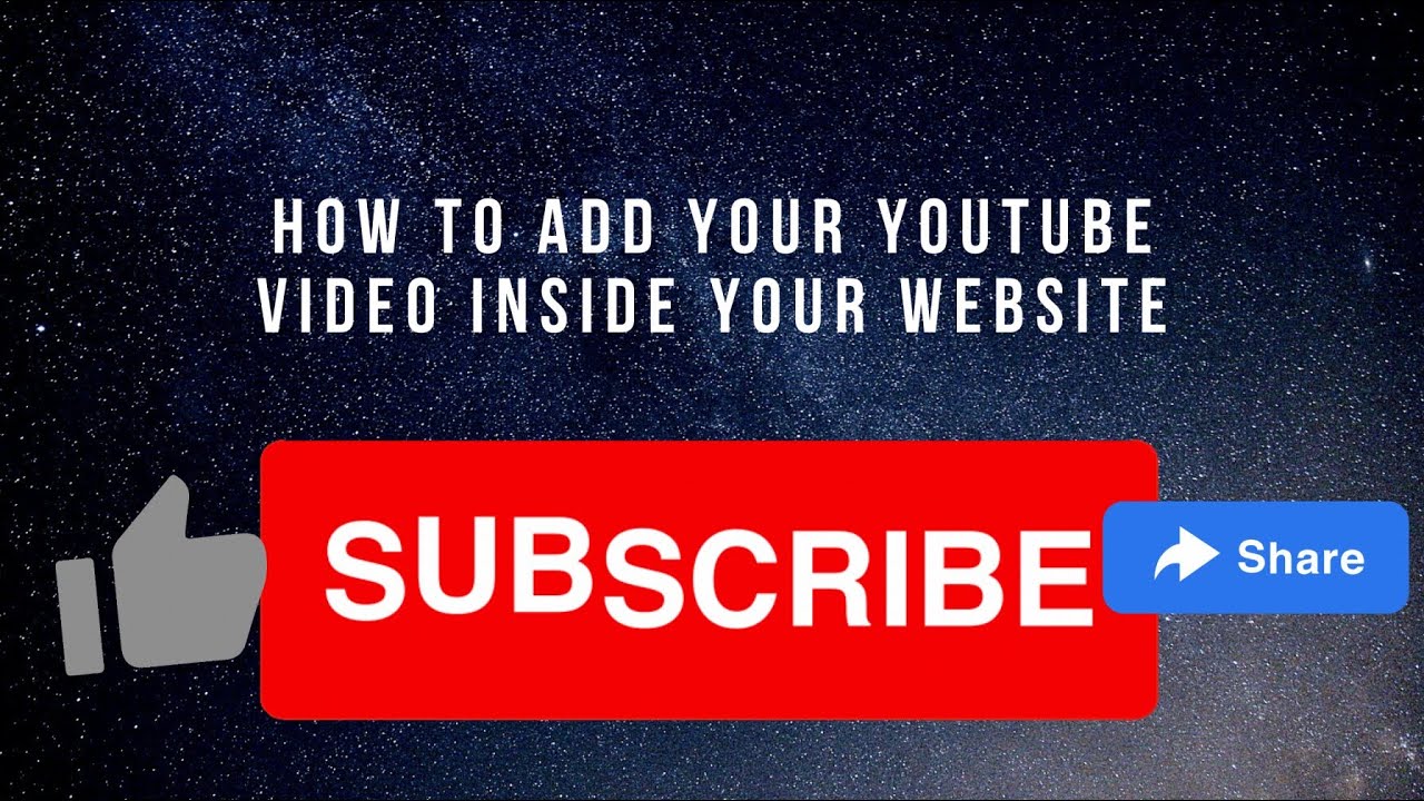How to add any you tube video inside a page - YouTube