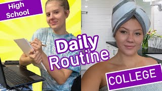 Comparing our Daily routine High School vs College || Taylor & Vanessa