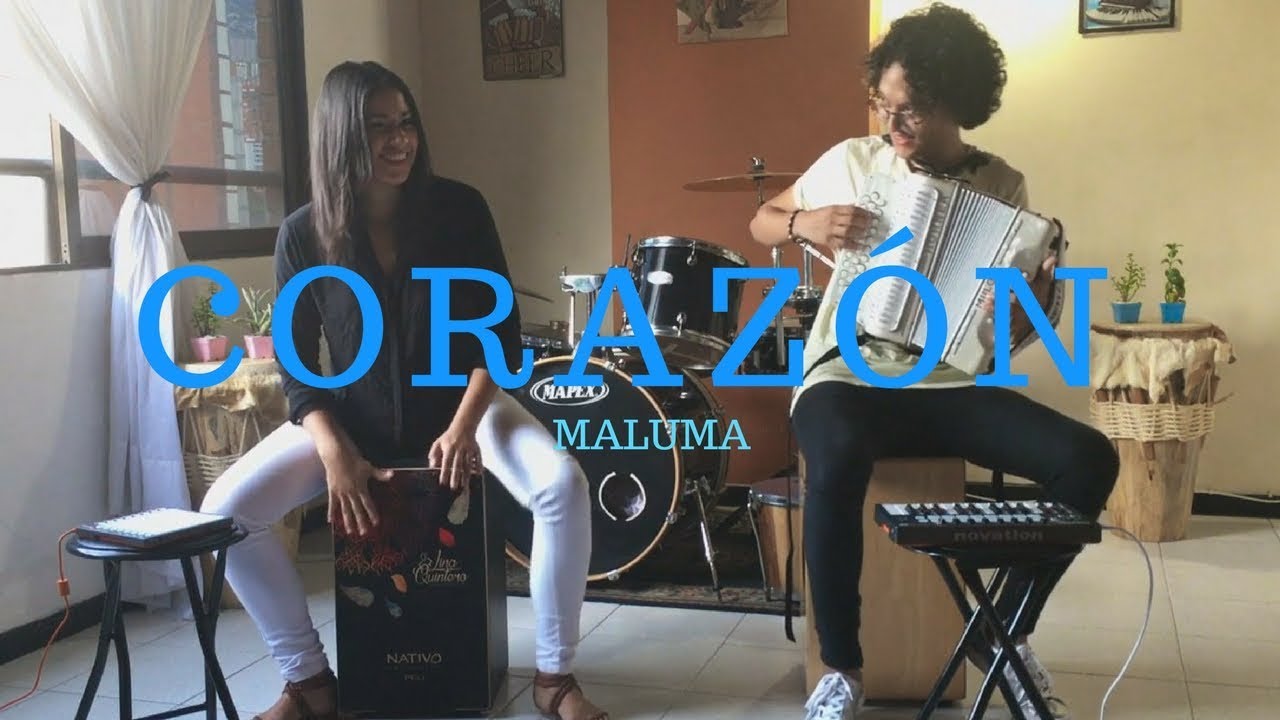 Corazón - Maluma ft. Nego do Borel (Acordeón y Cajón Cover) Mulett ft. Lina Quintero