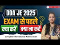 DDA JE 2025 Exam Strategy | Do's and Don'ts Before Exam | Complete Guidance by Nishima Mam
