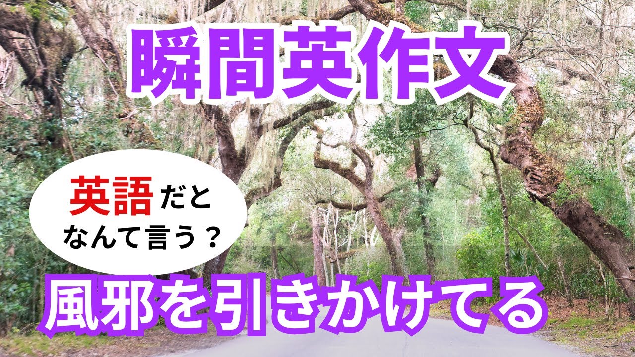 瞬間英作文546　英語で短い対話「風邪を引きかけてると思う。」ネイティブ英語