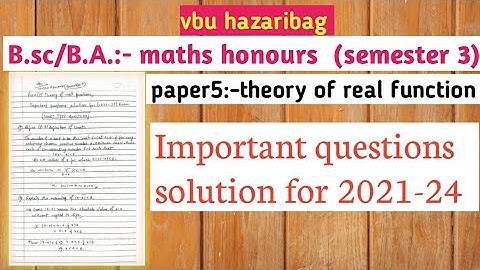 vbu maths semester3 paper5 important question  solution for 2021-24 exam