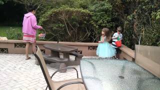 Jack and Olivia easter egg hunting