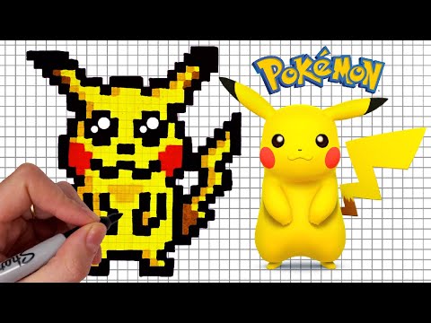 Comment Dessiner PIKACHU POKEMON EN PIXEL ART FACILE