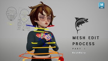 TunaMetaPack - Mesh Edit Process [Part 1] Convert to High Poly with meshWarp