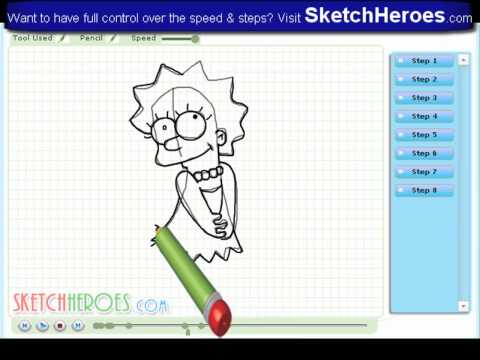 How to draw Lisa Simpson (The Simpsons) -- drawing...