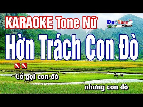 Video Karaoke || Hờn Trách Con Đò - Tone Nữ || Nhạc Sống Duy... - youtube