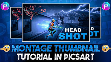 How to make Free Fire Montage Thumbnail in PicsArt 😍|| FF Montage thumbnail editing tutorial video