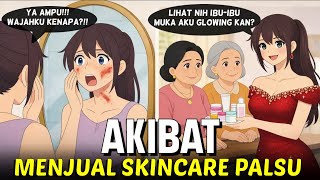 Kisah Si Penjual Skincare Palsu - Wajah Rusak Akibat Skincare buatannya | Kartun Animasi Drama 