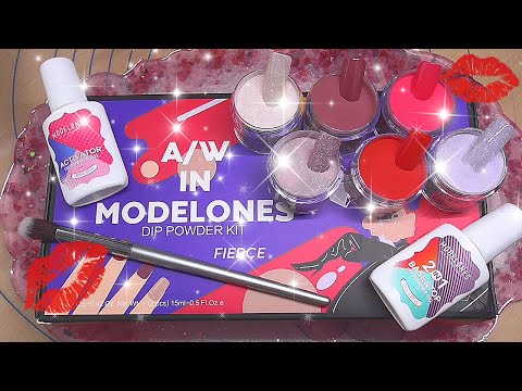 BRILLIANT PANTONE NAIL COLOUR "A/W IN MODELONES DIP POWDER KIT FIERCE