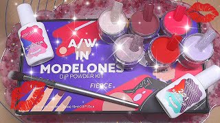 BRILLIANT PANTONE NAIL COLOUR A/W IN MODELONES DIP POWDER KIT FIERCE