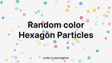Random color hexagon particles using Particles JS + code