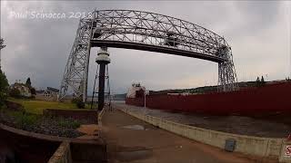 Interlake Steamship Co Fleet Mates Passing In The Harbor Mesabi Miner Departing