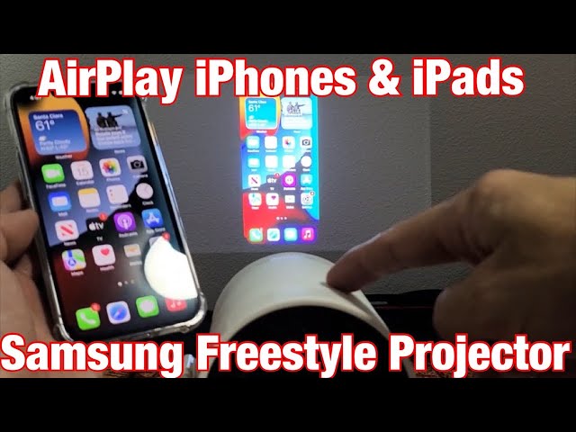 AirPlay iPhones & iPads to Samsung Freestyle Projector (wireless screen mirror) class=