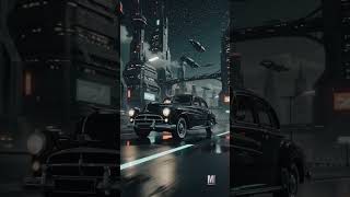 Retro car in Futuristic city.         #viral #animeaesthetic #future #car #animation