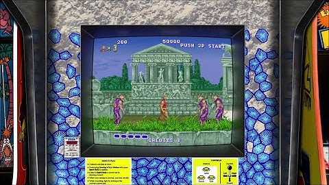 Altered Beast, Realistic Arcade Bezel with Reflective Shader by HyperSpaceMadness