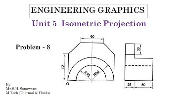 Isometric Drawing -Engineering Graphics- Isometric view in Engineering Graphics - Problem 8
