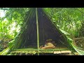 Building Skill- Beautiful Girl Build Bamboo Shelter | Awesome Building Skill- Girl X Bamboo