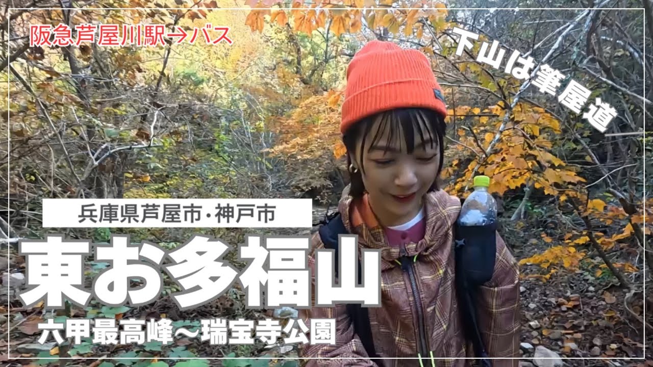 【兵庫-東お多福山-六甲山】秋の六甲をまったり満喫！瑞宝寺公園へ下る筆屋道が変化に富んでて想像以上に楽しかった