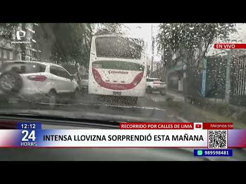 Heavy drizzle catches Lima residents by surprise this morning